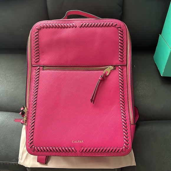 Calpak Handbags - CALPAK Kaya 15 inch Laptop Backpack in Dragonfruit